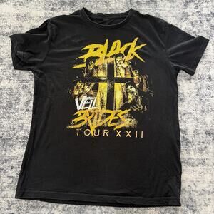 Black Veil Brides Tour XXII Shirt Black Graphic Print Metal Size Medium Slim Fit